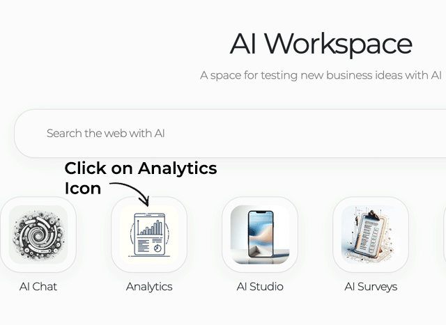 click on the analytics icon to open