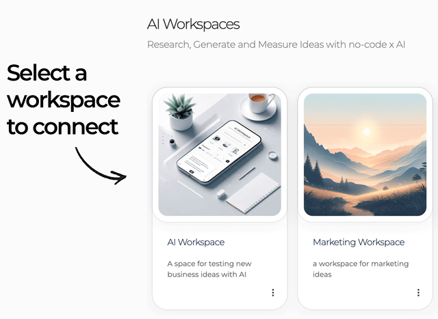 select a prototypr.ai workspace to connect to Google Analytics