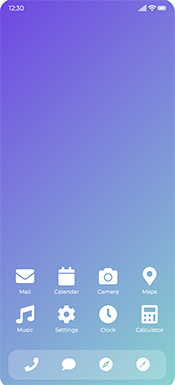 a design for a mobile homescreen