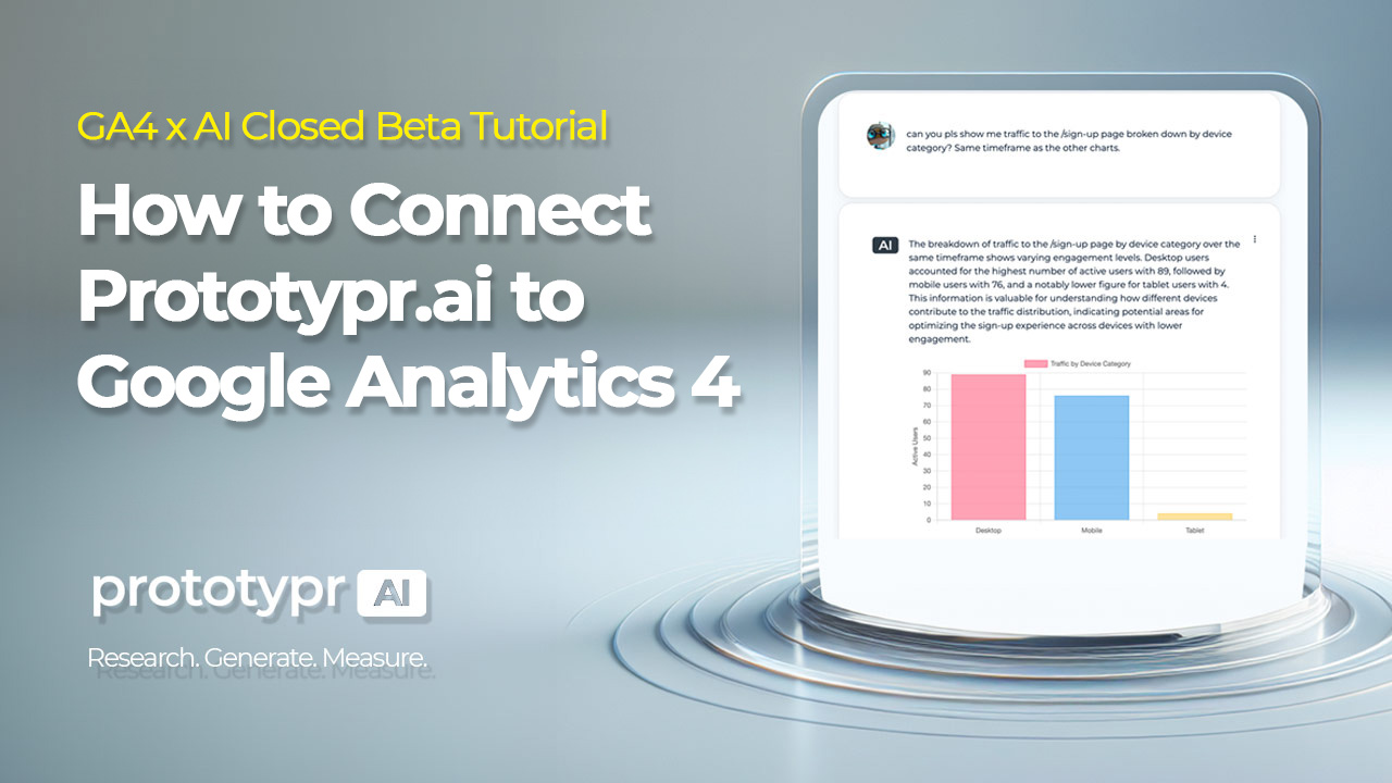 How to Connect Prototypr.ai to Google Analytics 4 API - Chat with GA4 data Example