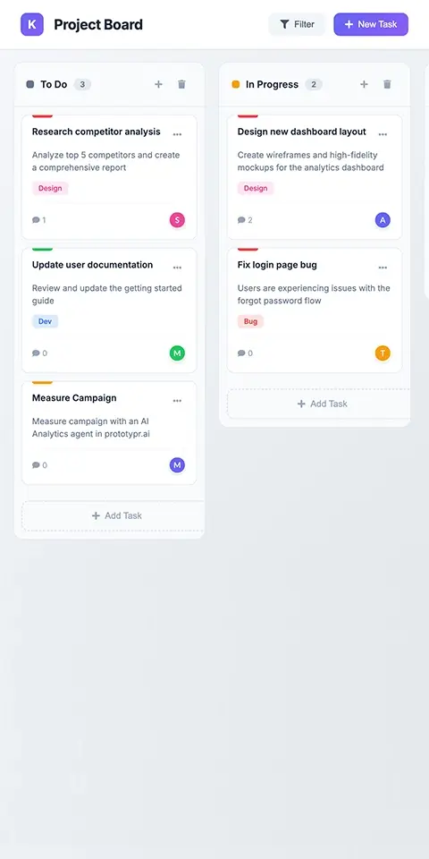 A minimalist kanban board for managing projects