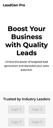 a lead gen webpage