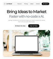 a modern minimalist landing page hero section