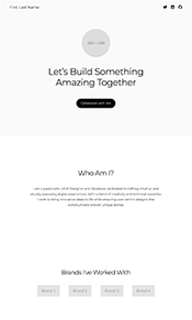 profile page design