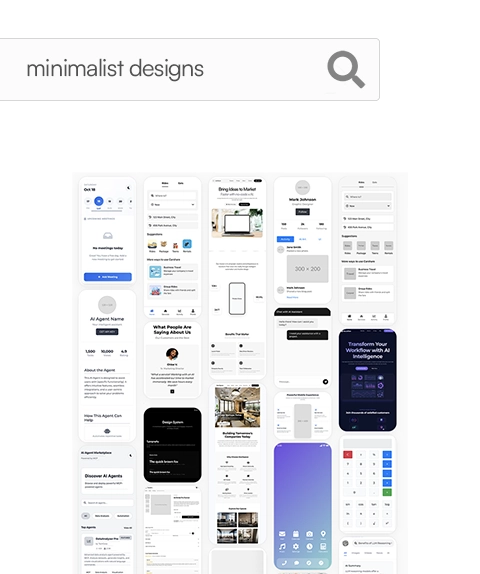 searching for minimalist designs with results