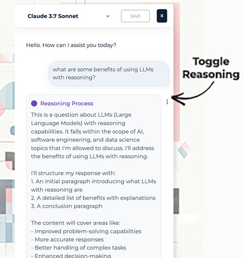 Chat with Claude 3.7 Sonnet Thinking