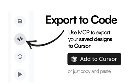 Export designs from Cursor